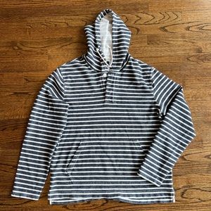 J Crew Mens hooded pull-over, Size L
